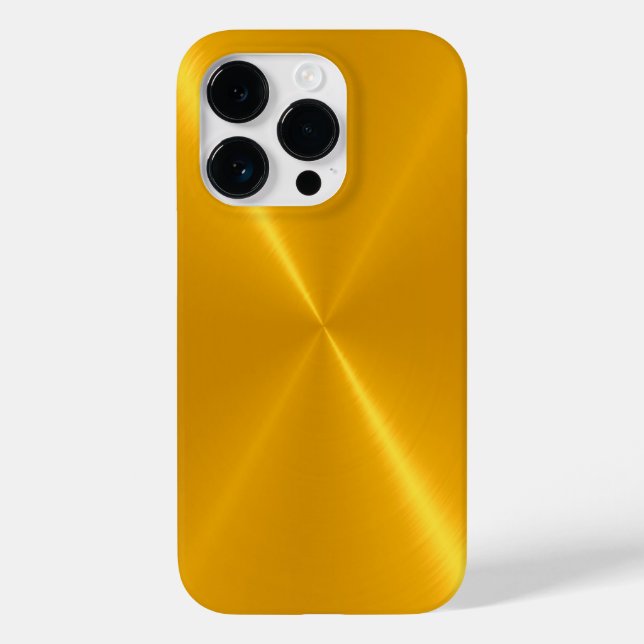 Coques Case-Mate iPhone Acier métallique inoxydable brillant or (Verso)
