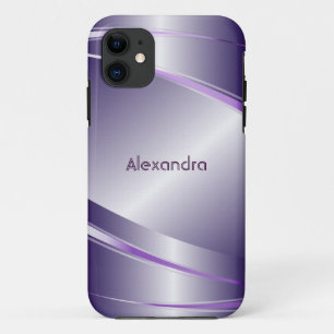 Coque Case-Mate Pour iPhone Acier teint pourpre sans métal Look - Monogramme