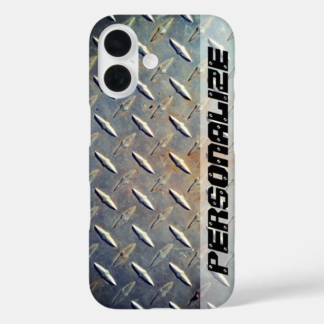 Coques Case-Mate iPhone Acier Vintage Diamond Personnalisé (Verso)