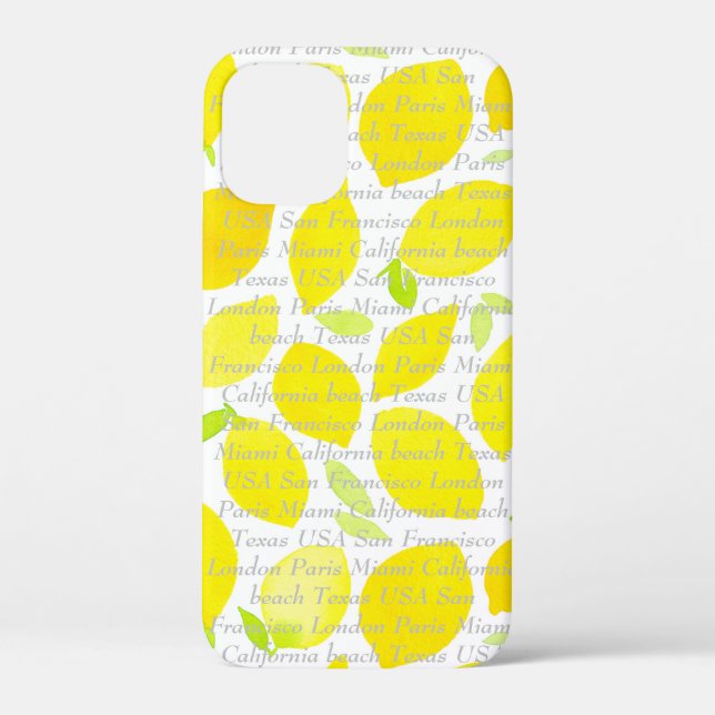 Coques Case-Mate iPhone Acitrus motif d'été moderne tendance mignon jaune (Verso)