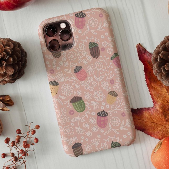 Coques Case-Mate iPhone Acorns rose pâle Automne pastel motif d'automne (Créateur téléchargé)