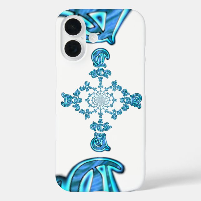 Coques Case-Mate iPhone Action Cyan Turquoise Graffiti Abstrait Imprimer (Verso)