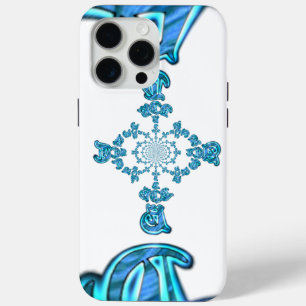 Coque iPhone 15 Pro Max Action Cyan Turquoise Graffiti Abstrait Imprimer