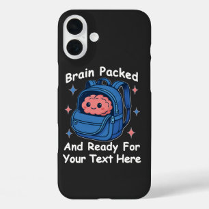 Coque Pour iPhone 16 Plus Adaptable "Prêt pour le cerveau"