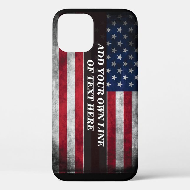 Coques Case-Mate iPhone Add your text on American flag (Verso)