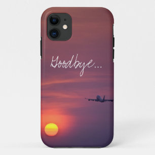 Coque Case-Mate iPhone Adieu couché de soleil avion wanderlust voyageur h