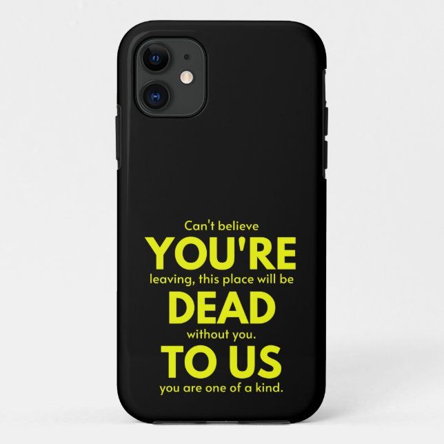 Coques Case-Mate iPhone Adieu sarcastique, Vous êtes mort pour nous, collè (Dos)