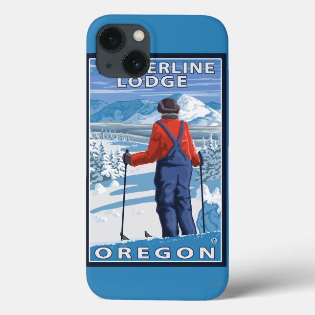 Coques Case-Mate iPhone Admirant Skier - Timberline Lodge, Oregon (Verso)