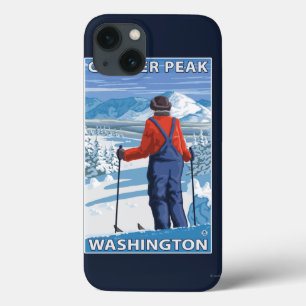 Coques Pour iPhone Admirant skieur - Glacier Peak, Washington