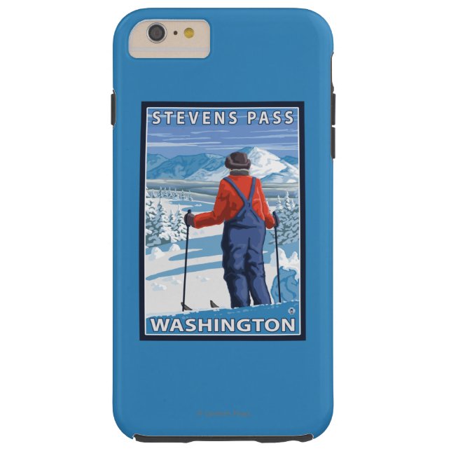 Coques Case-Mate iPhone Admirer de skieur - passage de Stevens, Washington (Dos)