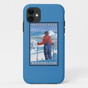 Coque Case-Mate Pour iPhone Admirer de skieur - passage de Stevens, Washington