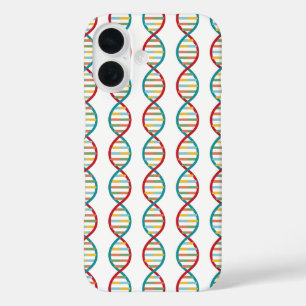 Coque Pour iPhone 16 ​ ADN ​ Mid Century Moderne Biologie STEM Blancs
