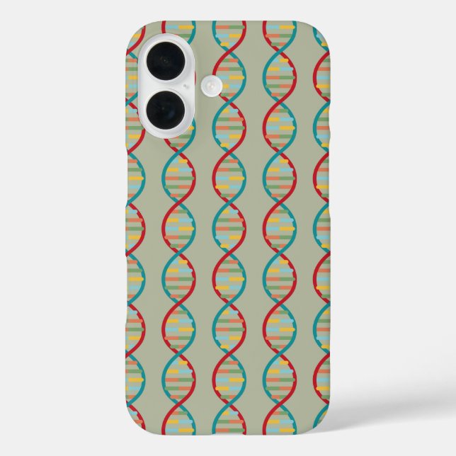 Coques Case-Mate iPhone ​ ADN ​ milieu du siècle Moderne Biologie STEM Gri (Verso)