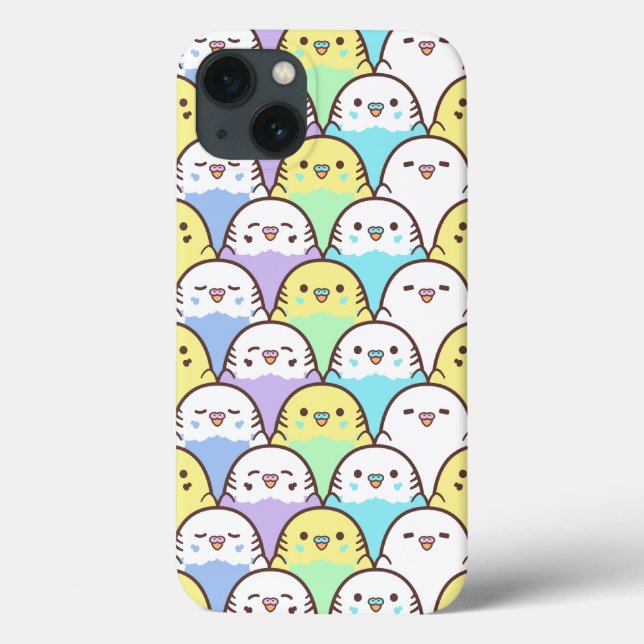 Coques Case-Mate iPhone Ado Girl Cute Budgie Face Motif de dessin animé (Verso)