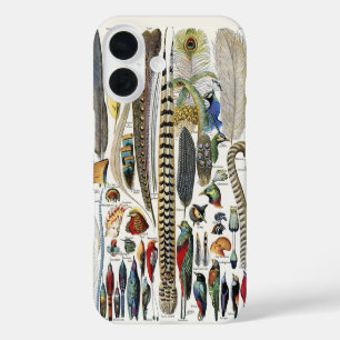Coque Pour iPhone 16 Adolphe Millot Dark Academia Vintage Plume d'Oisea