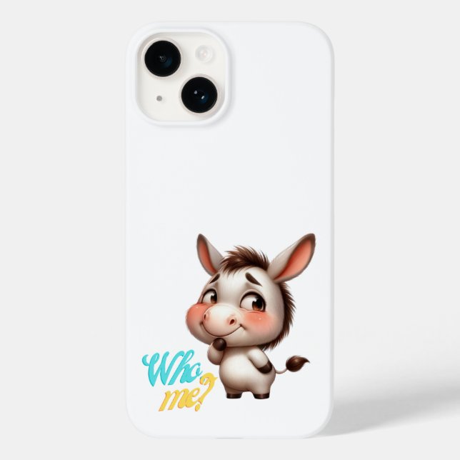 Coques Case-Mate iPhone Adorable âne pour Noël 2024 - Cadeau parfait (Verso)