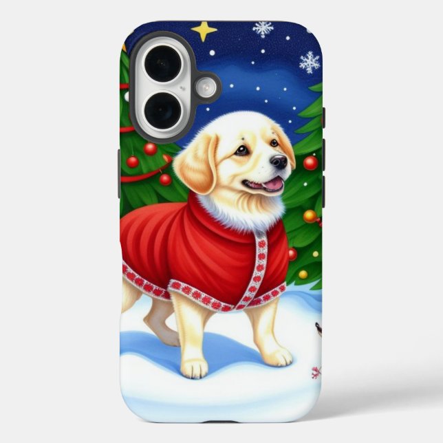 Coques Case-Mate iPhone Adorable chien de vacances décoratif (Verso)