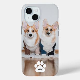 Coque Case-Mate iPhone Adorable chien photo Empreinte de patte blanc