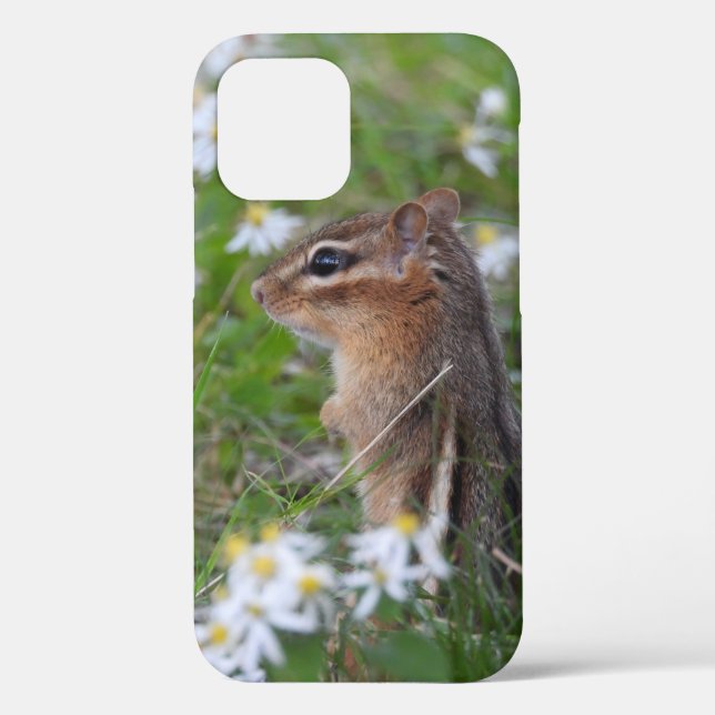 Coques Case-Mate iPhone Adorable Chipmunk en fleurs (Verso)