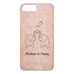 Case-Mate iPhone Case Adorable éléphants mignons en amour rosegold
