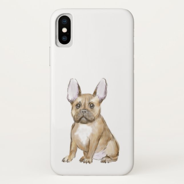 Coques Case-Mate iPhone Adorable french bulldog puppy (Dos)