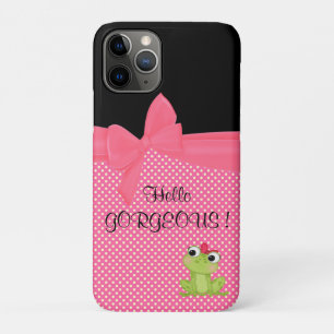 Case-Mate iPhone Case Adorable Grenouille mignonne sur Pois-Bonjour magn