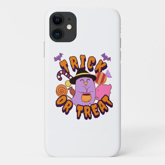 Coques Case-Mate iPhone Adorable Halloween Ghost Trick ou traitement (Dos)