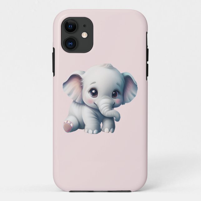 Coques Case-Mate iPhone adorable Kawaii Baby Elephant (Dos)