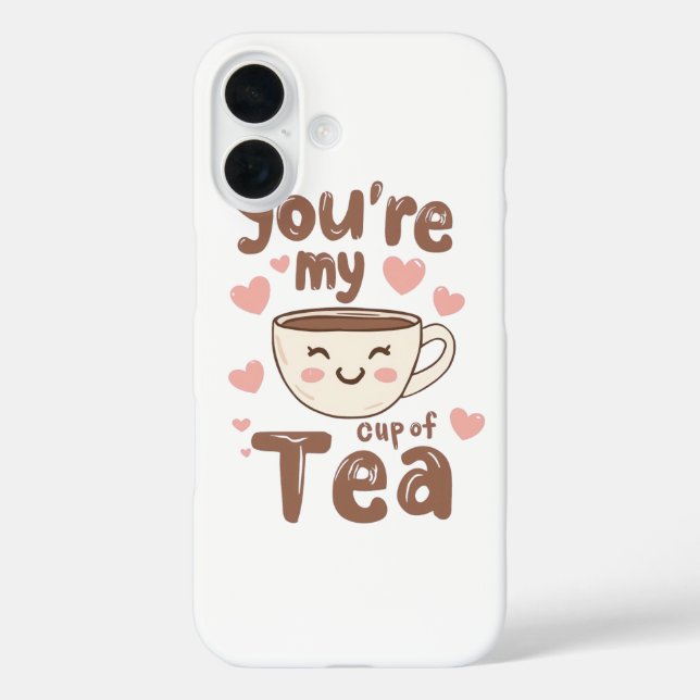 Coques Case-Mate iPhone Adorable Kawaii Tea Cup of Love (Verso)