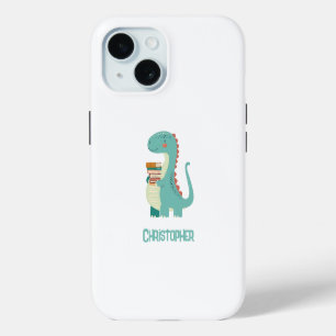 Coque Case-Mate iPhone Adorable Louveur De Livre Dinosaure Avec Nom Enfan