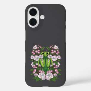 Coque Pour iPhone 16 Adorable Mante Religieuse Et Laurel De Montagne