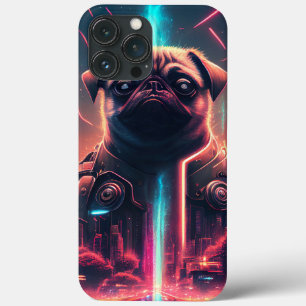 Case-Mate iPhone Case Adorable Pug dans un costume de robot futuriste