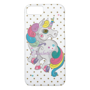 Case-Mate iPhone Case Adorable Rainbow Unicorn, Personnalisé Pois