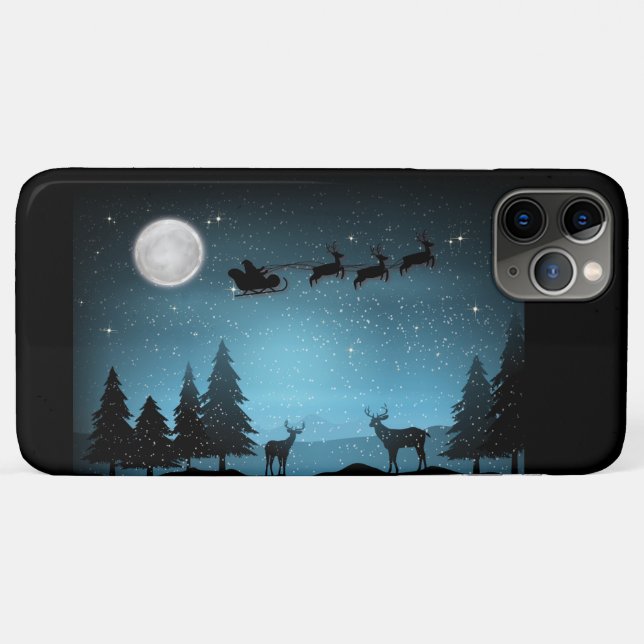 Coques Case-Mate iPhone Adorable Rindeer La Nuit (Dos (Horizontal))