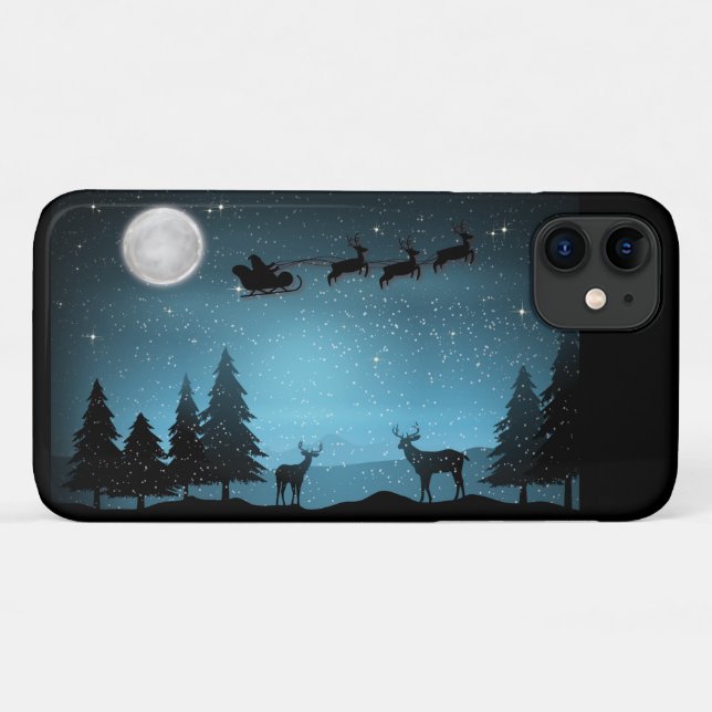 Coques Case-Mate iPhone Adorable Rindeer La Nuit (Dos (Horizontal))