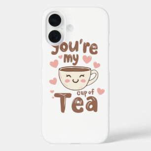 Coque Pour iPhone 16 Adorable Tasse de Thé Kawaii d'Amour
