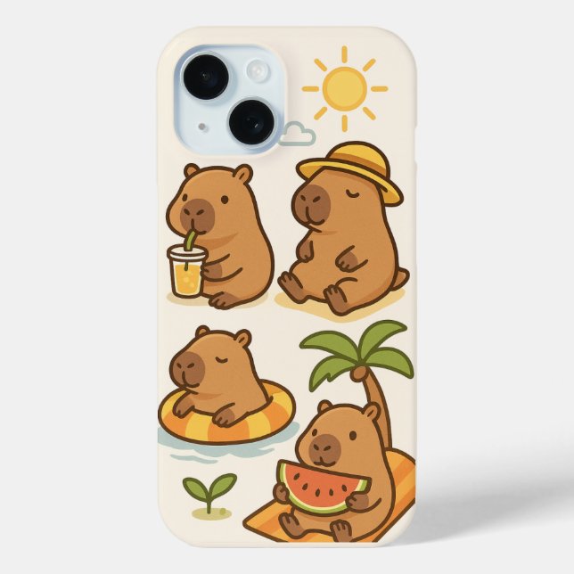 Coques Case-Mate iPhone Adorables capybaras (Verso)