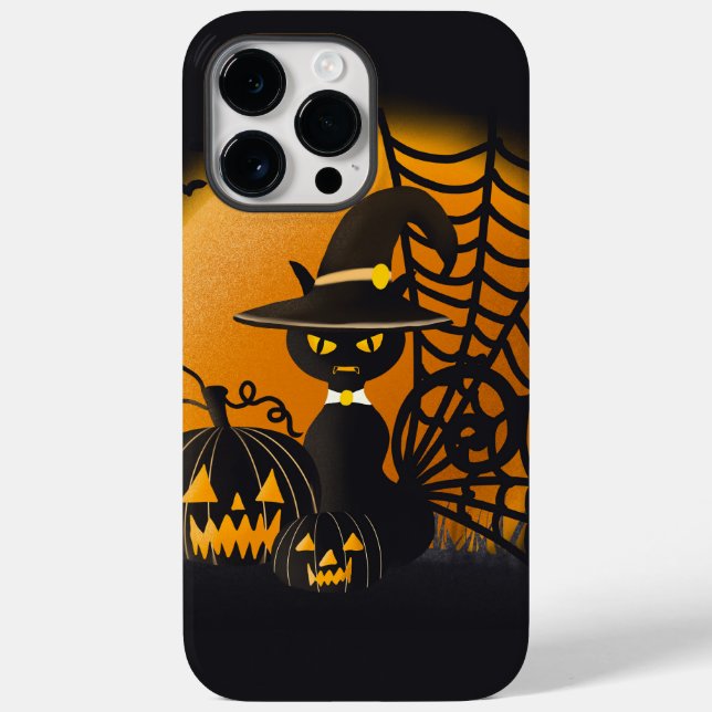 Coques Case-Mate iPhone Adorables Halloween Chat Et Citrouille (Verso)