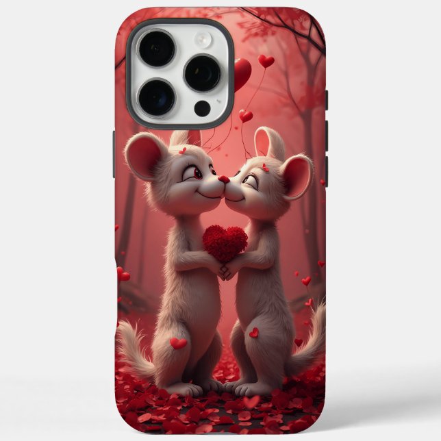 Coques Case-Mate iPhone Adorables Souris Romantiques de la Saint-Valentin  (Verso)