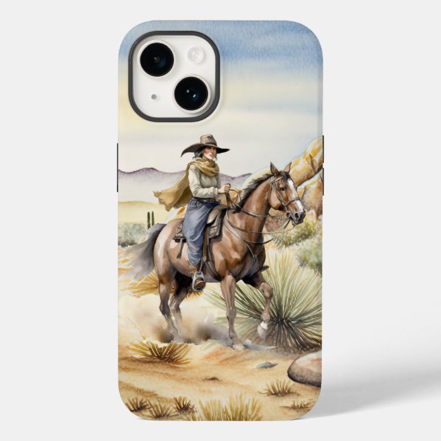 Coques Case-Mate iPhone adorant le désert de cowgirl mignonne (Verso)