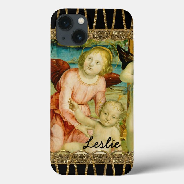 Coques Case-Mate iPhone adoré Christ enfant beau Monogramme  (Verso)