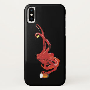 Case-Mate iPhone Case Adulte à la bière de pieuvre rouge