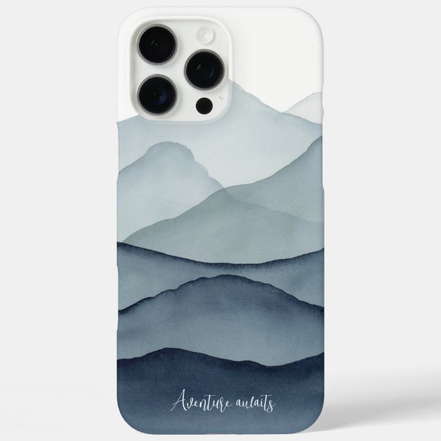 Coques Case-Mate iPhone Adventure Awaits Watercolor Mountain (Verso)
