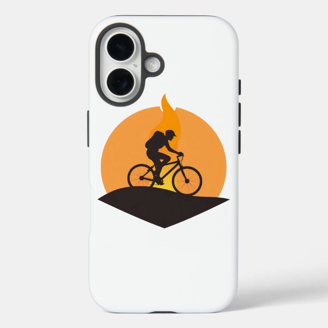 Coques Case-Mate iPhone Adventure Cyclist : Sunrise Voyage Silhouette (Verso)