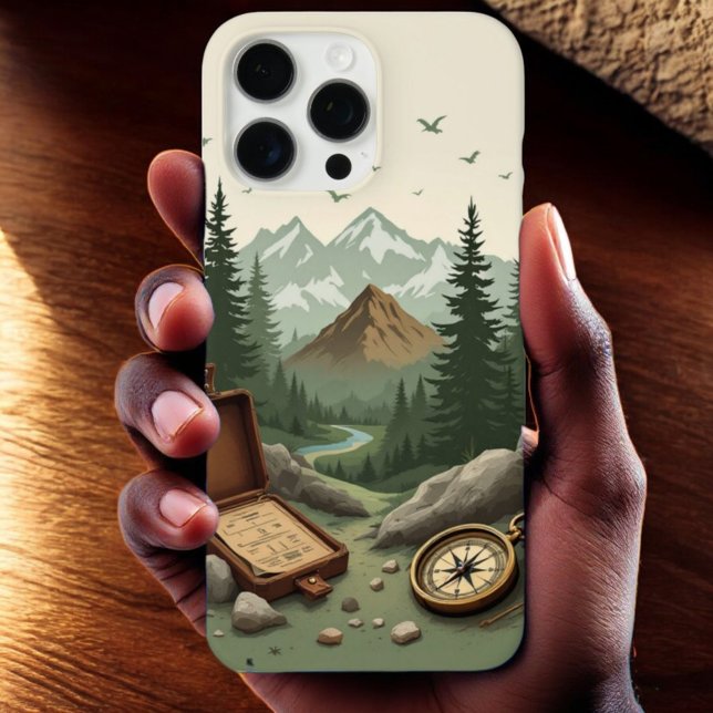 Coques Case-Mate iPhone Adventure Guard : Compass & Mountain Series (Créateur téléchargé)