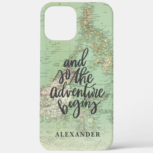 Coques Case-Mate iPhone Adventure vintage map élégante photo rétro Coque-M (Verso)