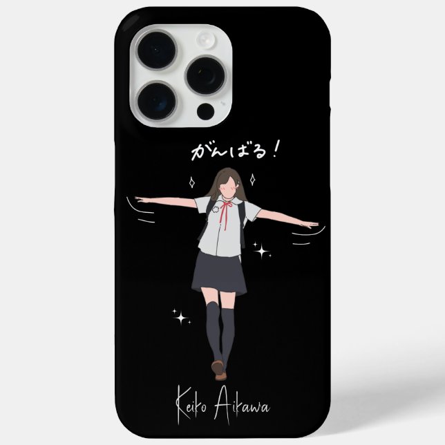 Coques Case-Mate iPhone Aesthétique Anime uniforme fille personnalisable (Verso)