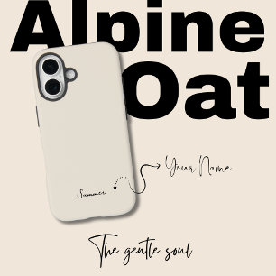 Coque Pour iPhone 16 Aesthétique beige de l'avoine alpine