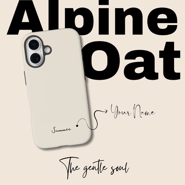 Coques Case-Mate iPhone Aesthétique beige de l'avoine alpine (Créateur téléchargé)
