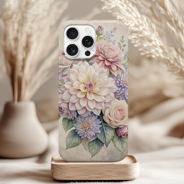 Coques Case-Mate iPhone Affaire téléphonique florale mystique - Les rêves  (Mystical Floral Phone Case - Witch’s Garden Dreams on a table with neutral boho decor)
